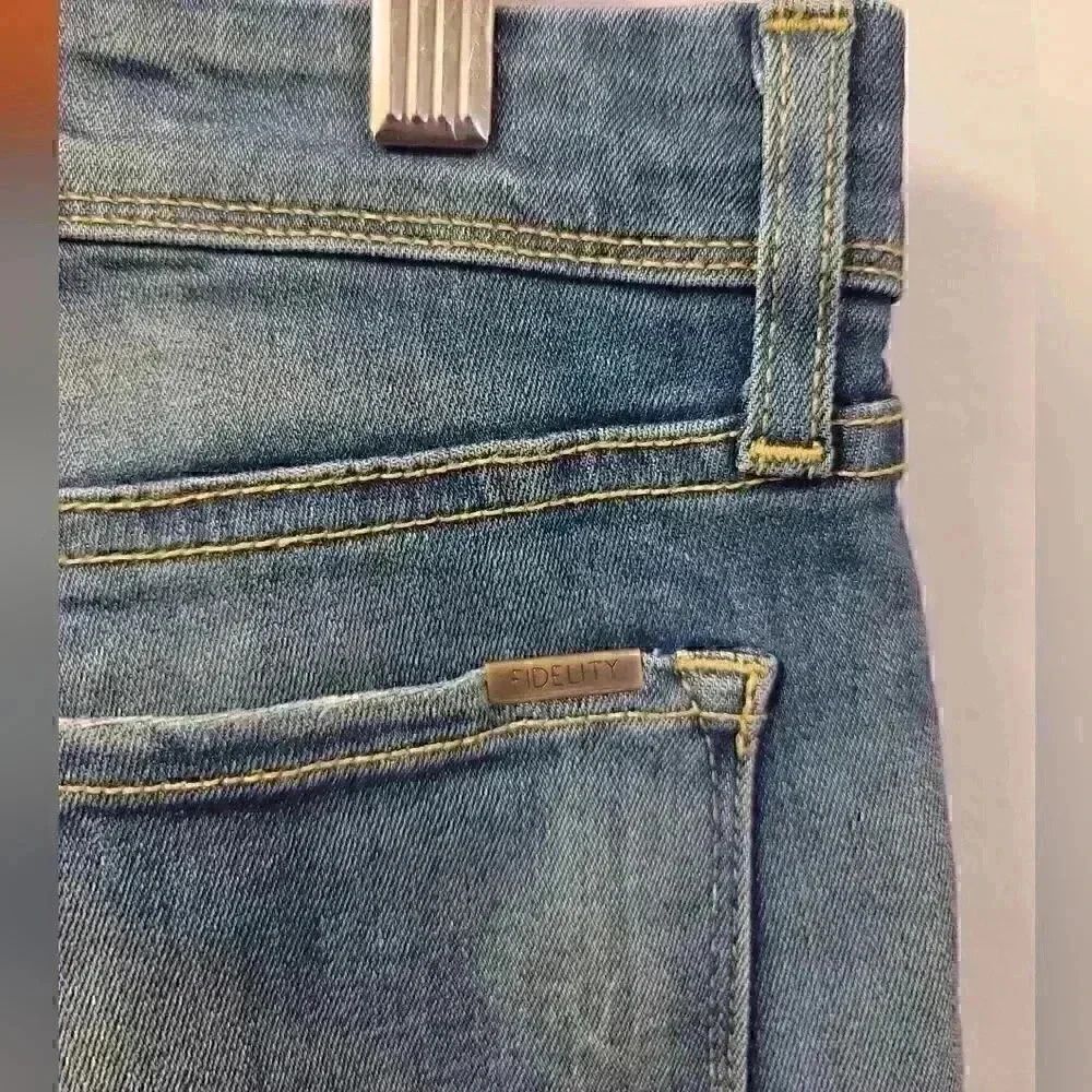 Fidelity Denim for Anthropologie Belvedere High Rise Crop Jeans Size 29 - Picture 5 of 7